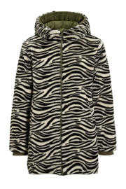 thumbnail: anytime gewatteerde reversible jas zebra/khaki