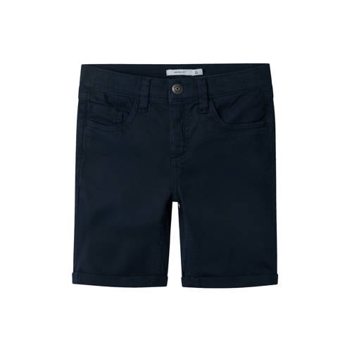 NAME IT KIDS casual short donkerblauw Korte broek Jongens Stretchkatoen - maat 122 afbeelding