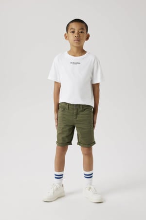 casual short donkergroen