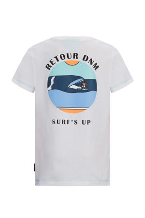 T-shirt Chris met backprint wit
