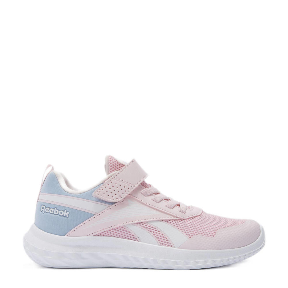 Lichtroze jongens en meisjes Reebok Rush Runner 5 sneakers van mesh-pu/voering: mesh/voetbed: eva met veter- met klittenbandsluiting