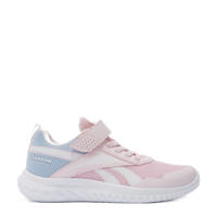 thumbnail: Lichtroze jongens en meisjes Reebok Rush Runner 5 sneakers van mesh-pu/voering: mesh/voetbed: eva met veter- met klittenbandsluiting