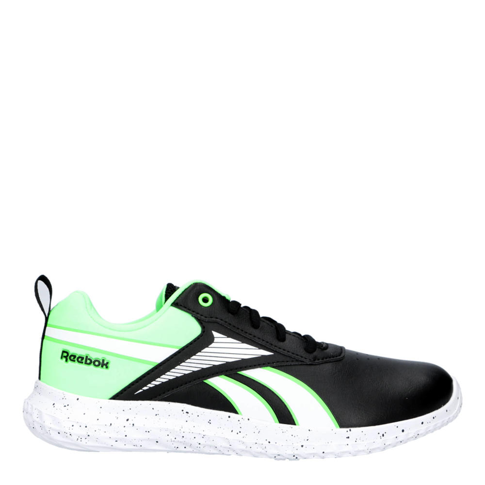 Zwart en groene jongens en meisjes Reebok Rush Runner 5 SYN sneakers van imitatieleer/textiel/voering: textiel/eva met veters
