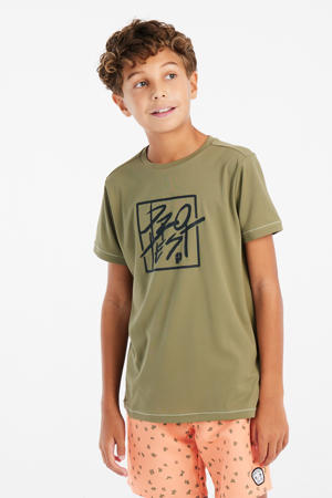 UV T-shirt PRTROLF JR olijfgroen
