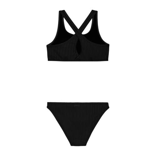 Protest crop bikini PRTMOON JR zwart Meisjes Polyester Effen