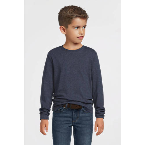 Anytime longsleeve donkerblauw Jongens Katoen Ronde hals Gemêleerd - maat 134-140 afbeelding