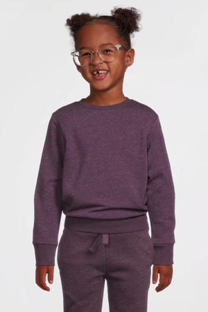 fleece sweater paars melange
