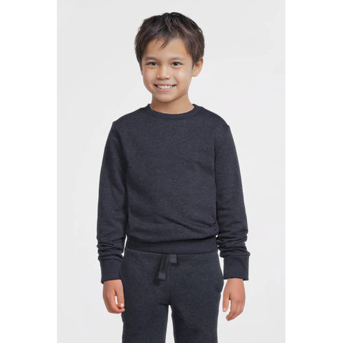 Anytime fleece sweater donkerblauw melange Gemêleerd - maat 158-164 afbeelding