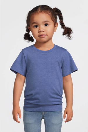 T-shirt blauw melange