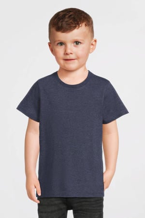 T-shirt donkerblauw melange