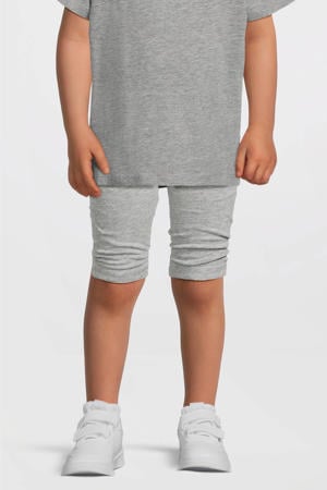 skinny biker shorts grijs melange
