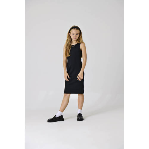 KIDS ONLY GIRL zomerjurk zwart Meisjes Stretchkatoen Ronde hals Effen - maat 110/116 afbeelding