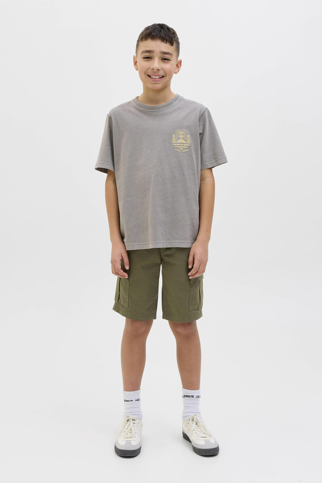 JACK & JONES JUNIOR loose cargo short olijfgroen
