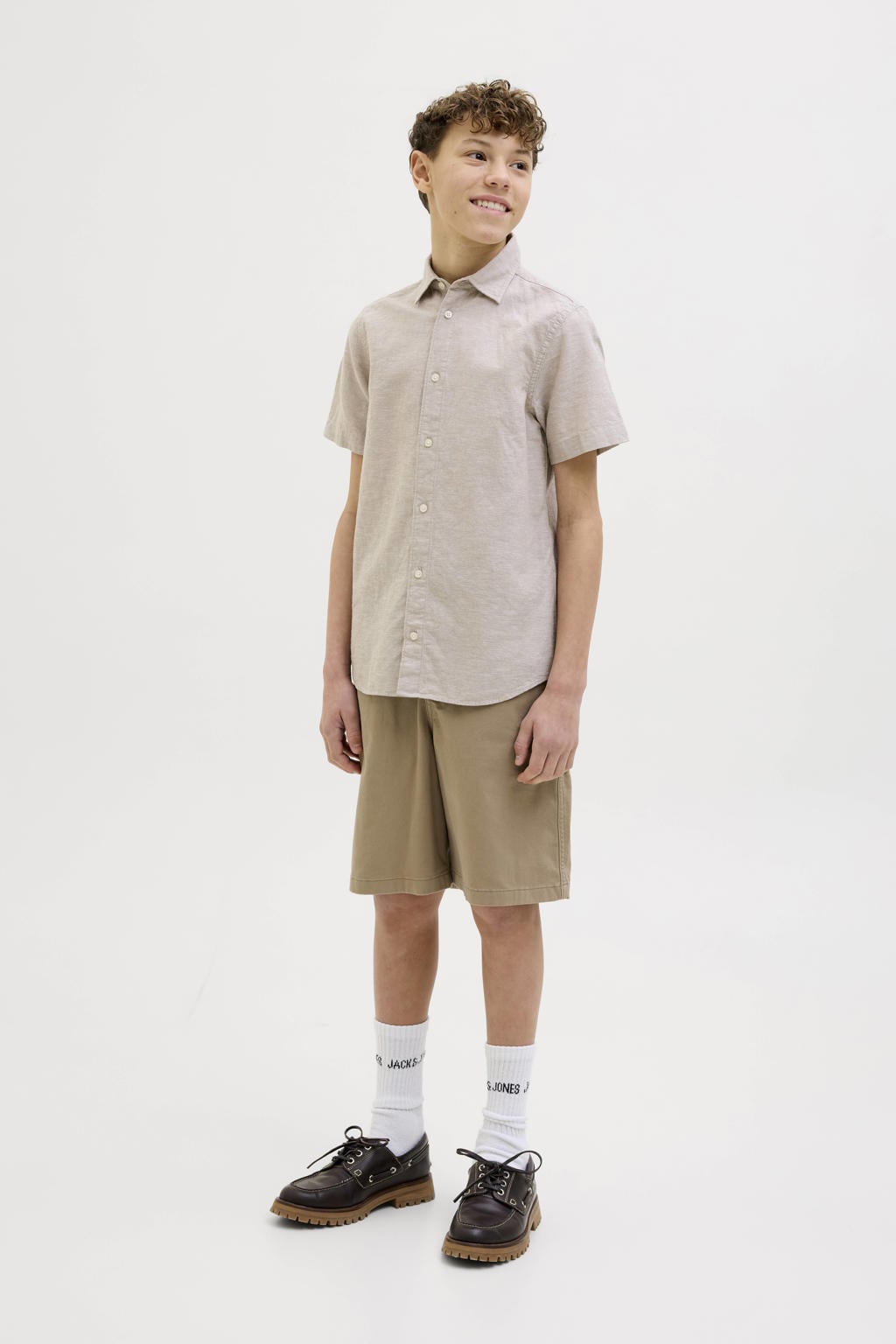 JACK & JONES JUNIOR casual short lichtbruin