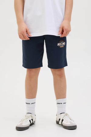 sweatshort JPSTLOGO met logo marineblauw