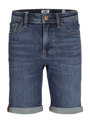 regular denim short dark blue denim