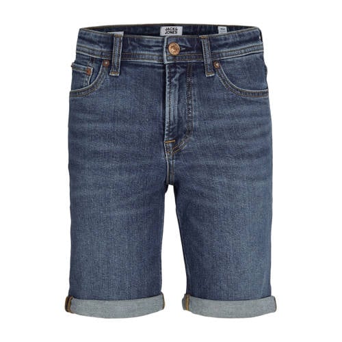 JACK & JONES JUNIOR regular denim short dark blue denim Korte broek Blauw Jongens Stretchkatoen - maat 164 afbeelding
