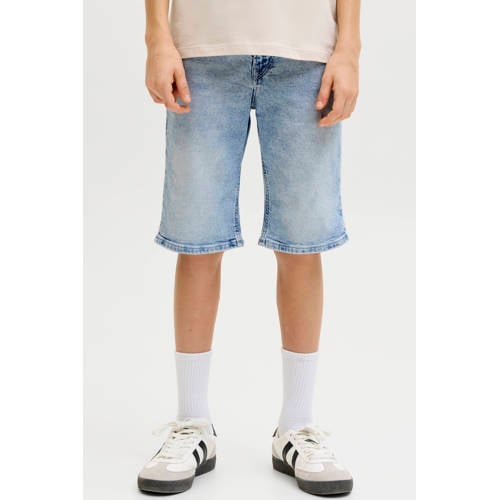 JACK & JONES JUNIOR regular denim short light blue denim Korte broek Blauw Jongens Stretchkatoen - maat 146 afbeelding