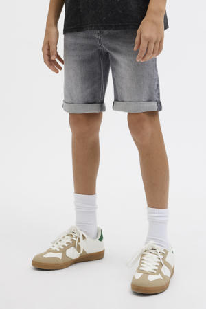 regular denim short grey denim