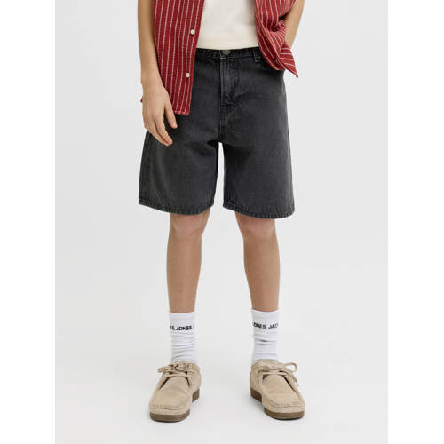 JACK & JONES JUNIOR denim short black denim Korte broek Zwart Effen - maat 170 afbeelding