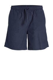 thumbnail: Donkerblauwe jongens JACK & JONES JUNIOR casual short van katoen met regular fit, regular waist en effen