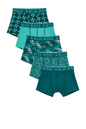   boxershort - set van 5 petrol groen
