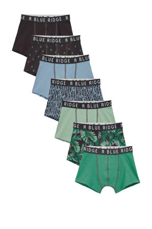boxershort - donkergroen/donkerblauw (set van 7)