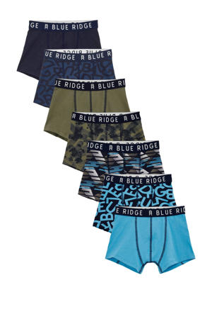   boxershort - set van 7 blauw/groen