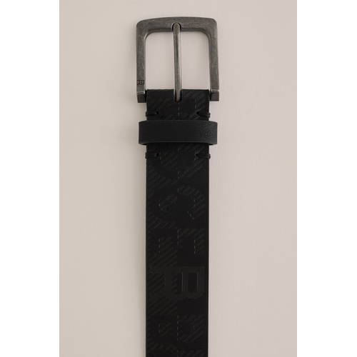 WE Fashion imitatieleren riem zwart Jongens Imitatieleer Effen - maat 75 cm afbeelding