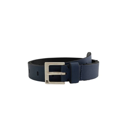 WE Fashion Blue Ridge riem marineblauw blauw Jongens Leer Effen