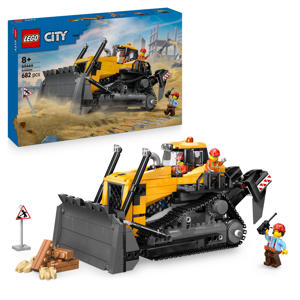 Gele Bulldozer, Bouwplaatsvoertuig 60466