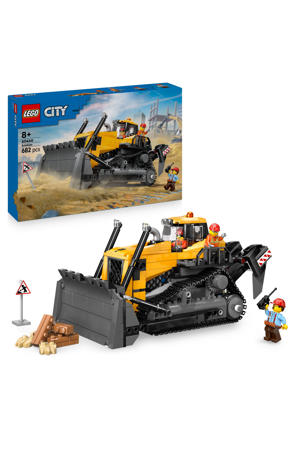 Gele Bulldozer, Bouwplaatsvoertuig 60466