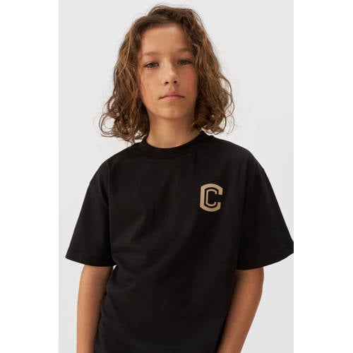 Coolcat T-shirt Luke met printopdruk zwart Jongens Katoen Ronde hals Printopdruk