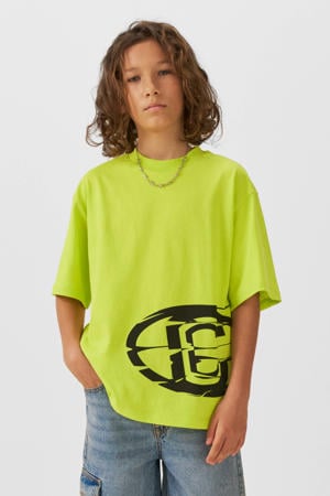 T-shirt Jonas printopdruk lime