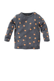 thumbnail: Grijs en oranje jongens Z8 newborn longsleeve Marciano van stretchkatoen met lange mouwen, ronde hals en drukknoopsluiting