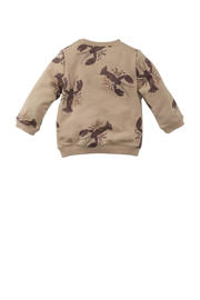thumbnail: Zand en bruine jongens Z8 newborn sweater Franco met lange mouwen, ronde hals en drukknoopsluiting