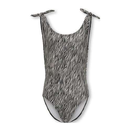 KIDS ONLY GIRL badpak zwart/wit Meisjes Polyamide Dierenprint - maat 122/128 afbeelding