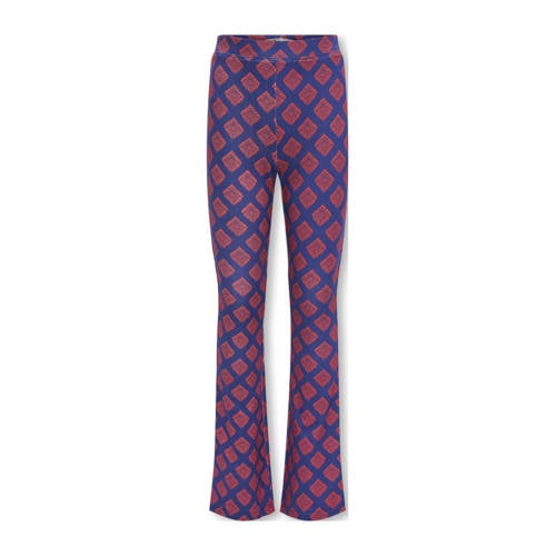 KIDS ONLY GIRL flared legging kobaltblauw Broek Meisjes Viscose All over print