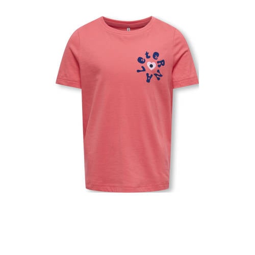 KIDS ONLY GIRL roze Top Rosé Meisjes Katoen Ronde hals Effen