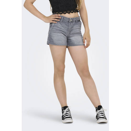 KIDS ONLY GIRL wide leg denim short grey denim Korte broek Grijs Effen