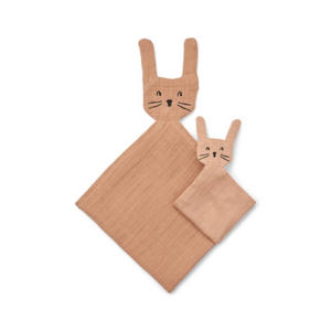 knuffeldoekje - lichtbruin (set van 2)