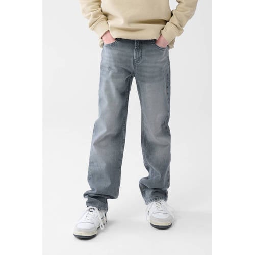 Shoeby straight jeans grey denim Grijs Jongens Katoen Effen - maat 128 afbeelding