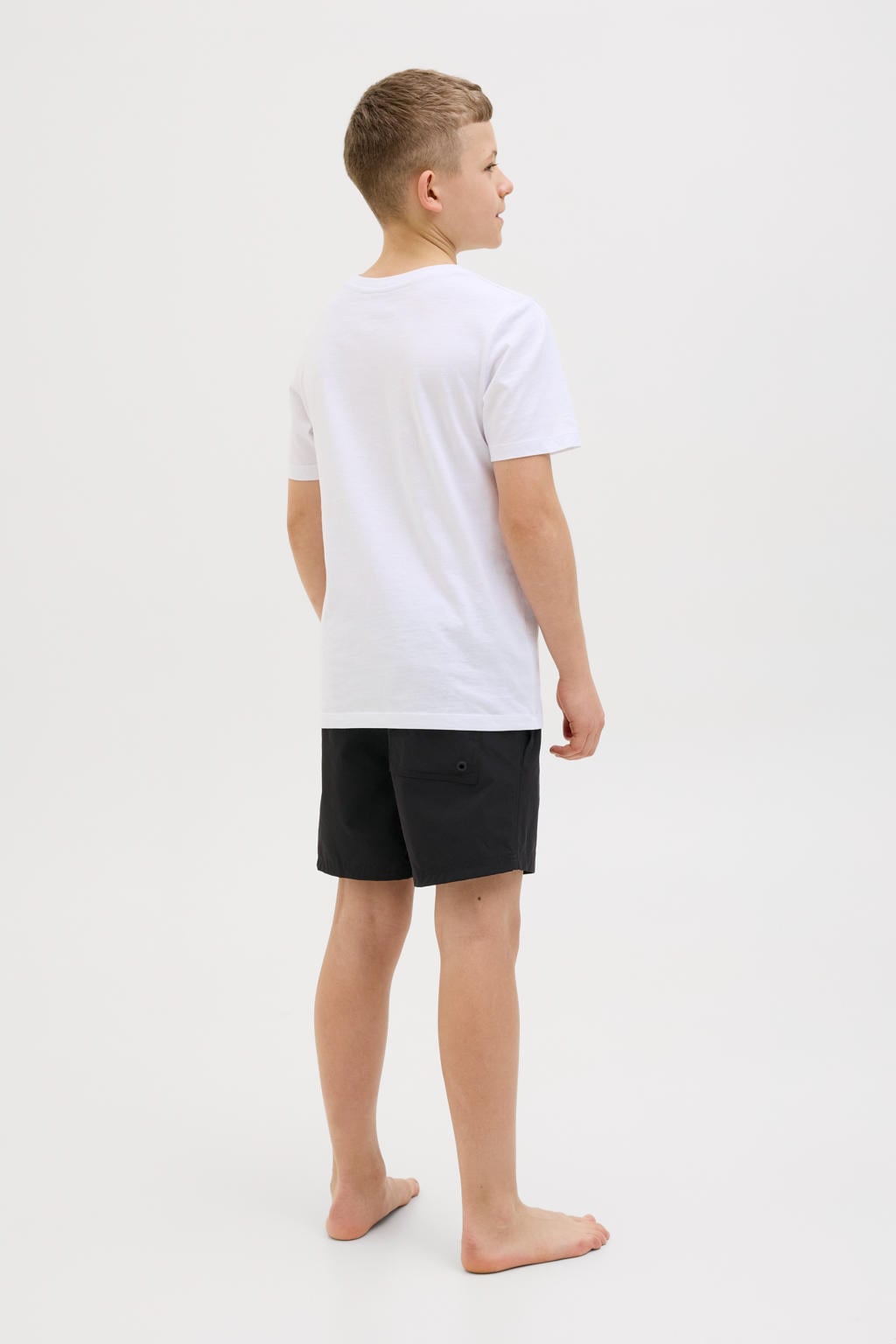 JACK & JONES JUNIOR zwemshort zwart/roze
