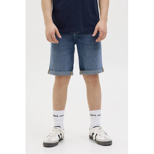 JACK & JONES JUNIOR regular denim short medium blue denim Korte broek Blauw Jongens Stretchdenim - maat 164 afbeelding