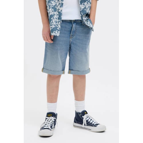 JACK & JONES JUNIOR denim short medium blue denim Korte broek Blauw Jongens Stretchdenim - maat 176 afbeelding