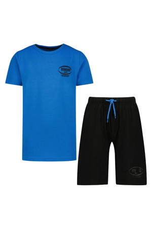 shortama hardblauw/zwart