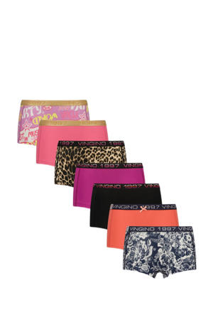 short - set van 7 paars/multicolor