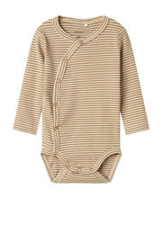 thumbnail: NAME IT BABY overslagromper beige/wit
