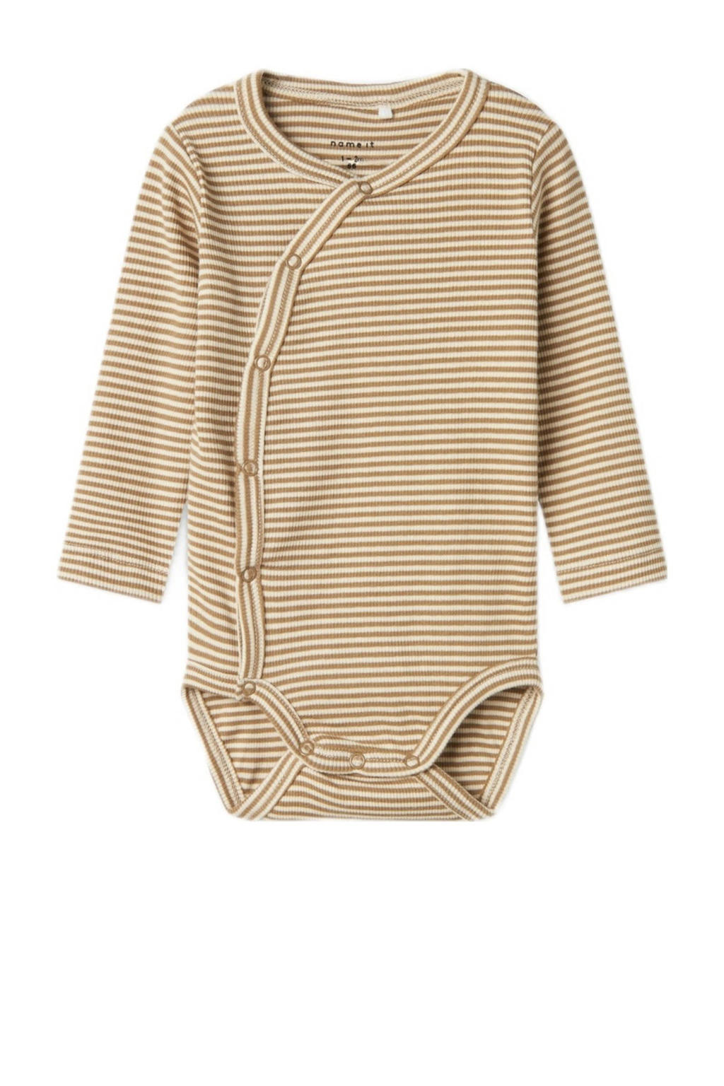 NAME IT BABY overslagromper beige/wit