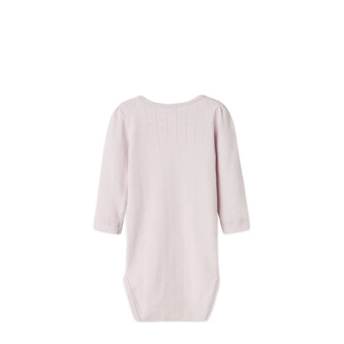NAME IT BABY romper lila Paars Meisjes Stretchkatoen Ronde hals Effen
